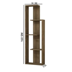 Stellaj Ev Plus ev_13111204, LDSP, qəhvəyi, 1600x500x250 mm Stellaj Ev Plus ev_13111204, LDSP, qəhvəyi, 1600x500x250 mm