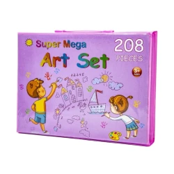 Набор для рисования Super Mega, 208 шт, 3+ лет Набор для рисования Super Mega, 208 шт, 3+ лет