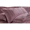 Комплект постельного белья Yataş Shelly, пододеяльник 200x220 см, простыня 260x240 см, наволочка 50х70 см (2 шт), двуспальный, бамбук/хлопок, бордовый