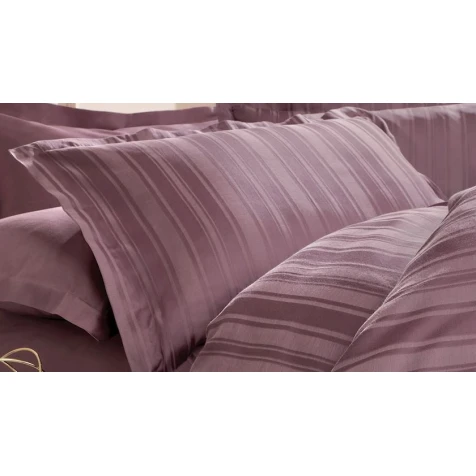 Комплект постельного белья Yataş Shelly, пододеяльник 200x220 см, простыня 260x240 см, наволочка 50х70 см (2 шт), двуспальный, бамбук/хлопок, бордовый