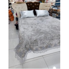 Yataq dəsti MiraNova SF-415, ikinəfərlik, boz, örtük 230x245 sm, mələfə 240x240 sm, dekorativ yastıq üzü 50x70 sm (2 əd), yastıq üzü 50x70 sm (2 əd)