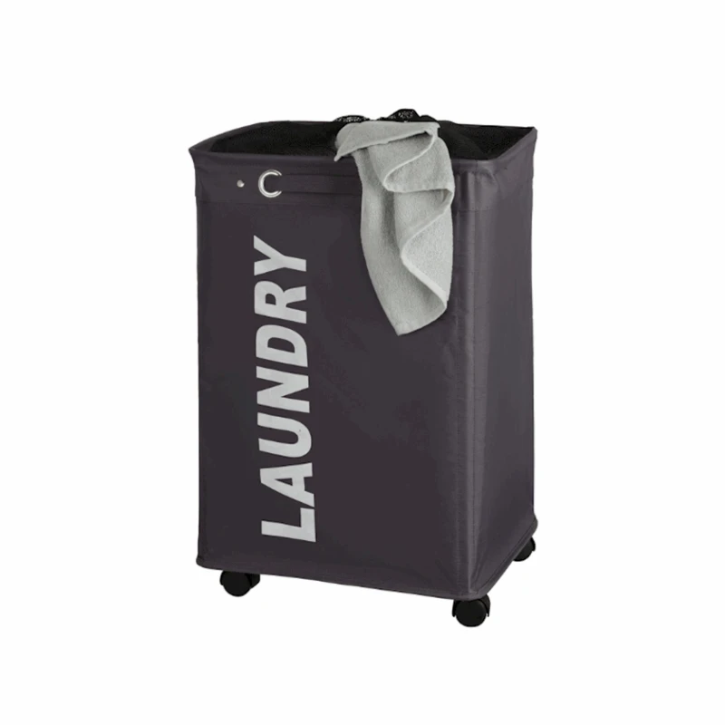 Корзина для белья Wenko Quadro, полиэстер, серая, 40x60x33 см Корзина для белья Wenko Quadro, полиэстер, серая, 40x60x33 см