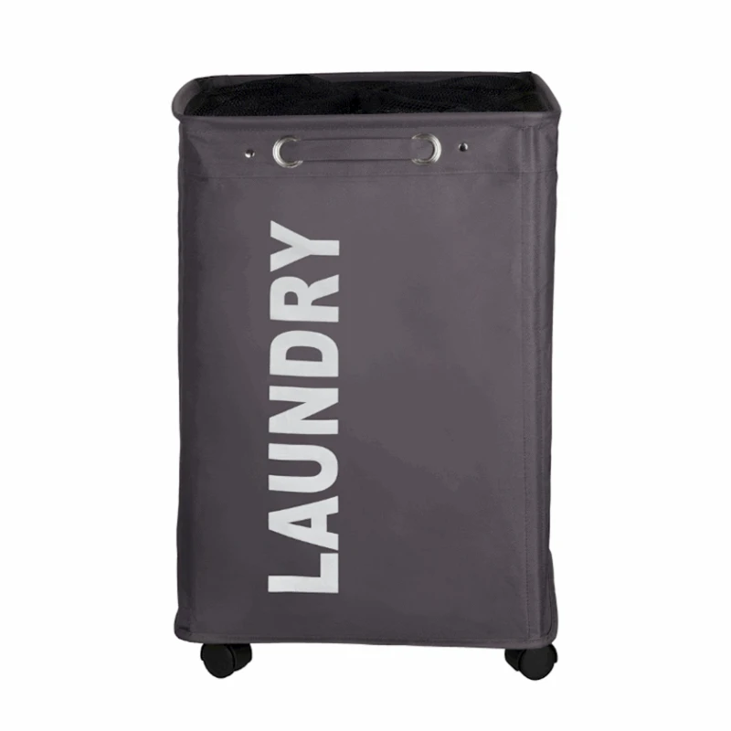 Корзина для белья Wenko Quadro, полиэстер, серая, 40x60x33 см Корзина для белья Wenko Quadro, полиэстер, серая, 40x60x33 см