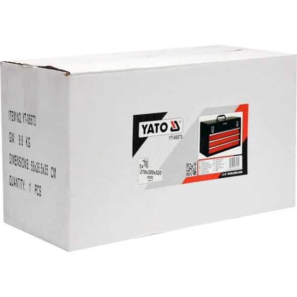 Alətlər üçün qutu Yato YT-08873, 21.8х30х52 sm, qara/qırmızı
