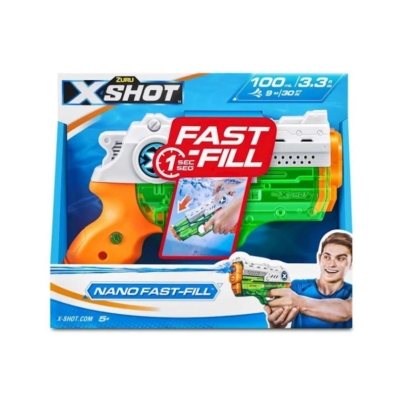 Бластер Zuru X-Shot Fast-Fill Nano 56333, 1 шт, товар в ассортименте Бластер Zuru X-Shot Fast-Fill Nano 56333, 1 шт, товар в ассортименте