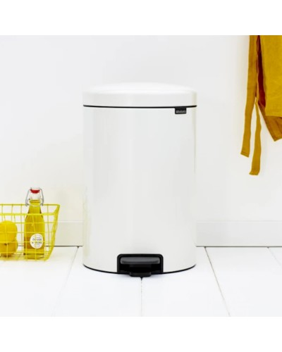 Zibil vedrəsi Brabantia NewIcon, 46.7x38x29 sm, polad, 20 l, ağ