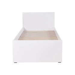 Односпальная кровать Art_tek_yataq 4, ламинат, белая, 200x85x90 см