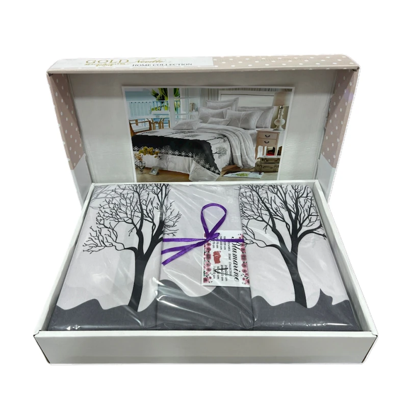 Комплект постельного белья Bluemarine Home YT-BL-015, двуспальный, хлопок, серый Комплект постельного белья Bluemarine Home YT-BL-015, двуспальный, хлопок, серый