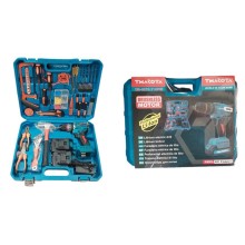 Akkumulyatorlu zərbəli drel Makota TM-6619 18V 65Nm + 2 ədəd akkumulyator + alət dəsti 116 ədəd - Makota_TM6619_116PCS_C70M