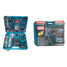 Akkumulyatorlu zərbəli drel Makota TM-6619 18V 65Nm + 2 ədəd akkumulyator + alət dəsti 116 ədəd - Makota_TM6619_116PCS_C70M