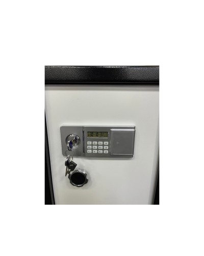 Ofis və mebel seyfi, açarlı və elektron kodlu kilid ilə, qara, 65x45 - GM_3910006
