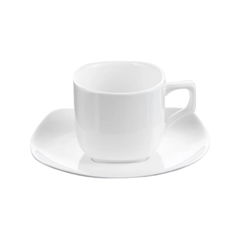 Чашка чайная и блюдце Wilmax 993003/1C, 200 мл, фарфор, белый Чашка чайная и блюдце Wilmax 993003/1C, 200 мл, фарфор, белый