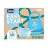 Комплект посуды Chicco Easy Start, 3 предмета, силикон, 6+ мес, голубая