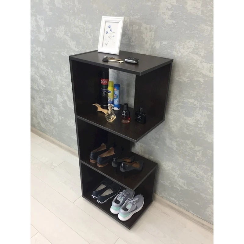 Stellaj 3563_StellajSimpleVenge 113x46x32 sm, LDSP, qəhvəyi