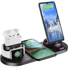 Simsiz enerji toplama cihazı Aqonsie Qi Fast Wireless Charging Dock Stand Black