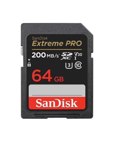 Yaddaş kartı Sandisk SDXC Extreme Pro 64GB 200MB/s UHS-I C10 V30 U3