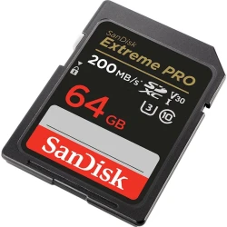 Карта памяти Sandisk SDXC Extreme Pro 64GB 200MB/s UHS-I C10 V30 U3