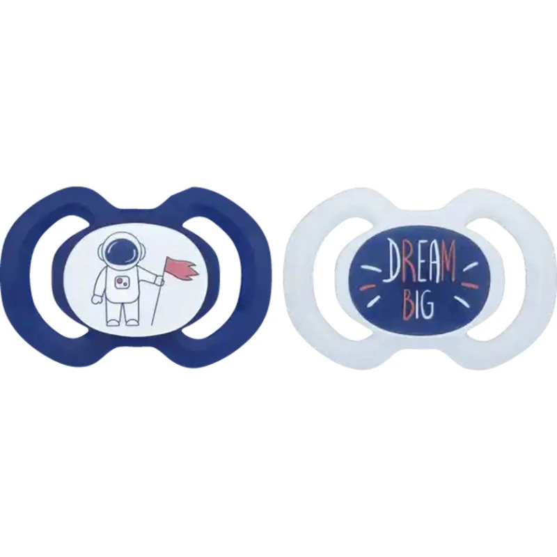 Набор пустышек Babydream Der Symmetrische, 18+ месяцев, 2 шт, товар в ассортименте Набор пустышек Babydream Der Symmetrische, 18+ месяцев, 2 шт, товар в ассортименте