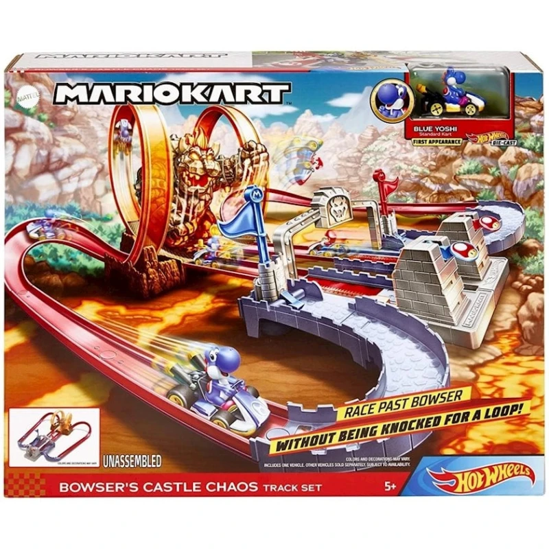 Oyun dəsti Hot Wheels Mario Kart Bowser's Castle Trackset GNM22