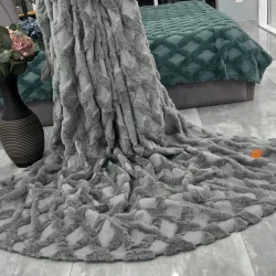 Плед Sahara SHA-00004786, серый, 160х220 см