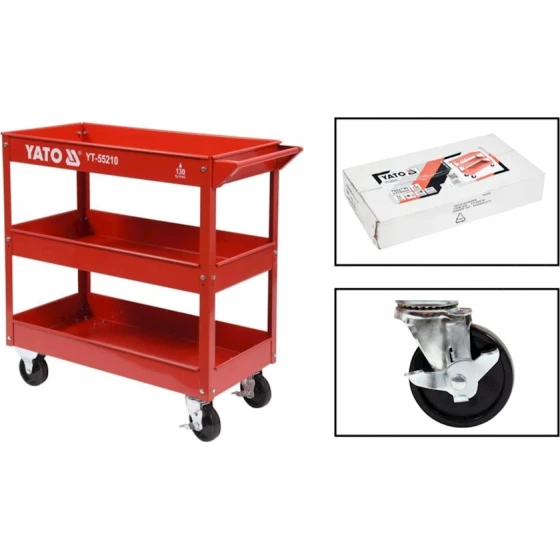 Ящик-тележка для инструментов Yato YT-55210, 79x37x79.5 см, красный