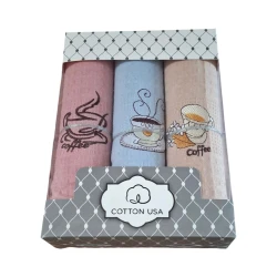 Набор кухонных полотенец Sahara SHA-00002777, разноцветный, 25x40 см, 3 шт Набор кухонных полотенец Sahara SHA-00002777, разноцветный, 25x40 см, 3 шт