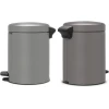 Мусорное ведро Brabantia NewIcon, 26.4x16.8x23.5 см, металл, с педалью, 3 л, серое Мусорное ведро Brabantia NewIcon, 26.4x16.8x23.5 см, металл, с педалью, 3 л, серое