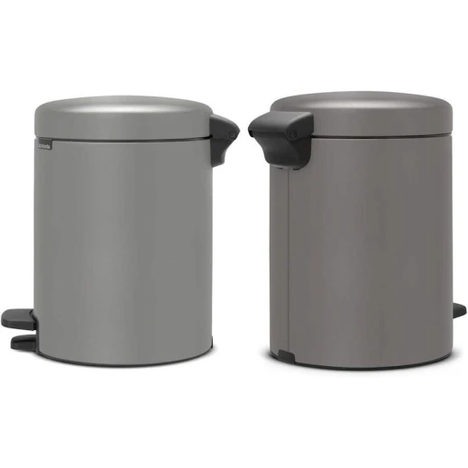 Мусорное ведро Brabantia NewIcon, 26.4x16.8x23.5 см, металл, с педалью, 3 л, серое Мусорное ведро Brabantia NewIcon, 26.4x16.8x23.5 см, металл, с педалью, 3 л, серое