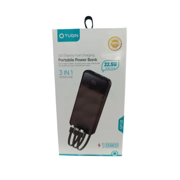 Внешний аккумулятор Tuqin 3in1 10000mAh 22.5W