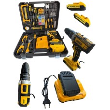 Zərbəli drel-şurup bağlayan DeWALT, 13 mm patron, 2 akkumulyator 2.2 Ah, keys - Drel_DEWALT_nabor_00080