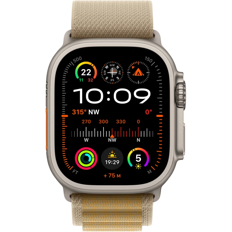 Умные часы Apple Watch Ultra 2 GPS + Cellular 49mm Natural Titanium Case with Tan Alpine Loop - Medium (Официальная гарантия)