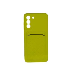 Çexol Silikon Card Case Samsung Galaxy S21FE üçün, Yellow
