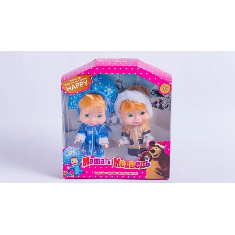 Набор кукол Happy Маша и Медведь, 25х23 см, 3+