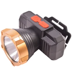 Налобный фонарь Junfei JF-668, черный/золотистый