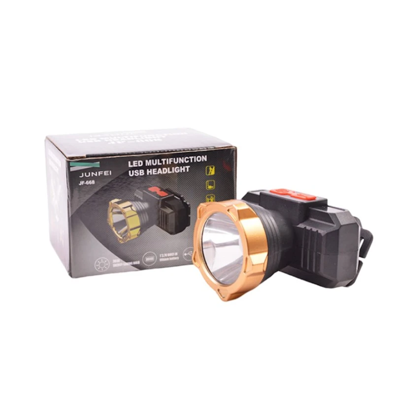 Alın fənəri Junfei JF-668, qara/qızılı Alın fənəri Junfei JF-668, qara/qızılı