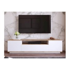 TV üçün tumba Letta LDSP, ağ/taxta, 55x40x180 sm