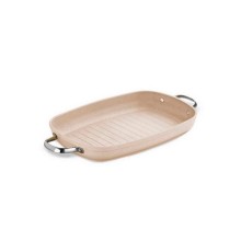 Tava-qril Korkmaz Grill A1274, 3.2 l, 35x25 sm, alüminium yapışmayan örtük ilə, iki tutacaq, Bej