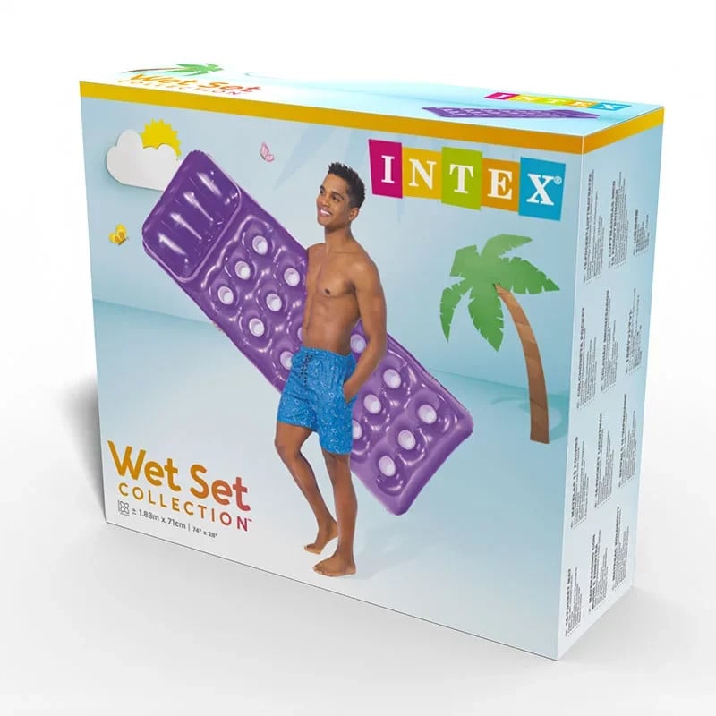 Надувной матрас Intex 58890 INT0067, 188x71 см, фиолетовый