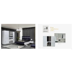 Yataq otağı dəsti Stil Mebel Trend AL-19, ağ Yataq otağı dəsti Stil Mebel Trend AL-19, ağ