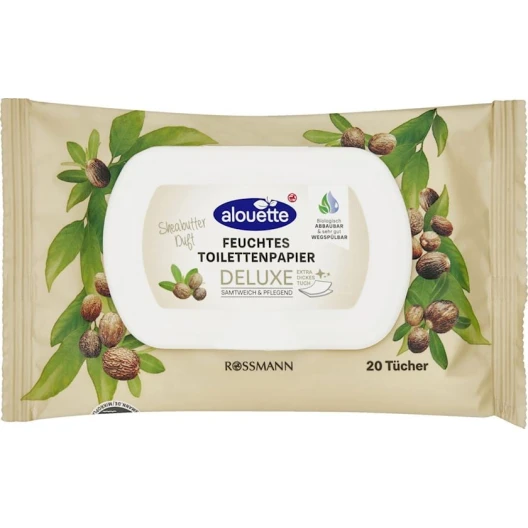 Влажная туалетная бумага Alouette Shea Butter 20 шт