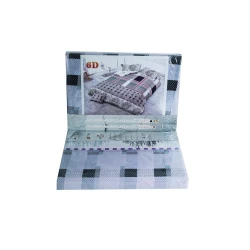 Комплект постельного белья Owom Creatone, материал кретон, в клетку, двуспальный, 200x220 см