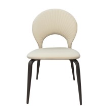 Stul Nurayza Concept, eko dəri/metal, krem, 45x43x89 sm