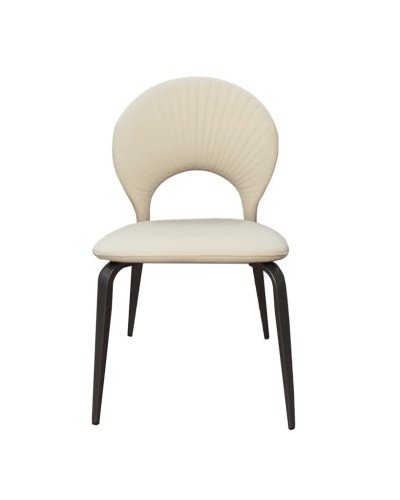 Stul Nurayza Concept, eko dəri/metal, krem, 45x43x89 sm