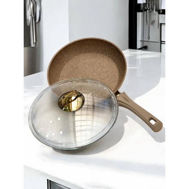 Сковородка Gallery Home GH-000029, гранит, коричневая, 30 см Сковородка Gallery Home GH-000029, гранит, коричневая, 30 см