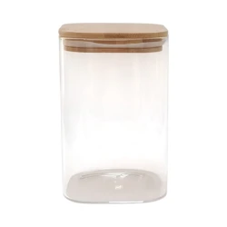 Saxlama qabı K619-11, melamin/bambuk, şəffaf/bej