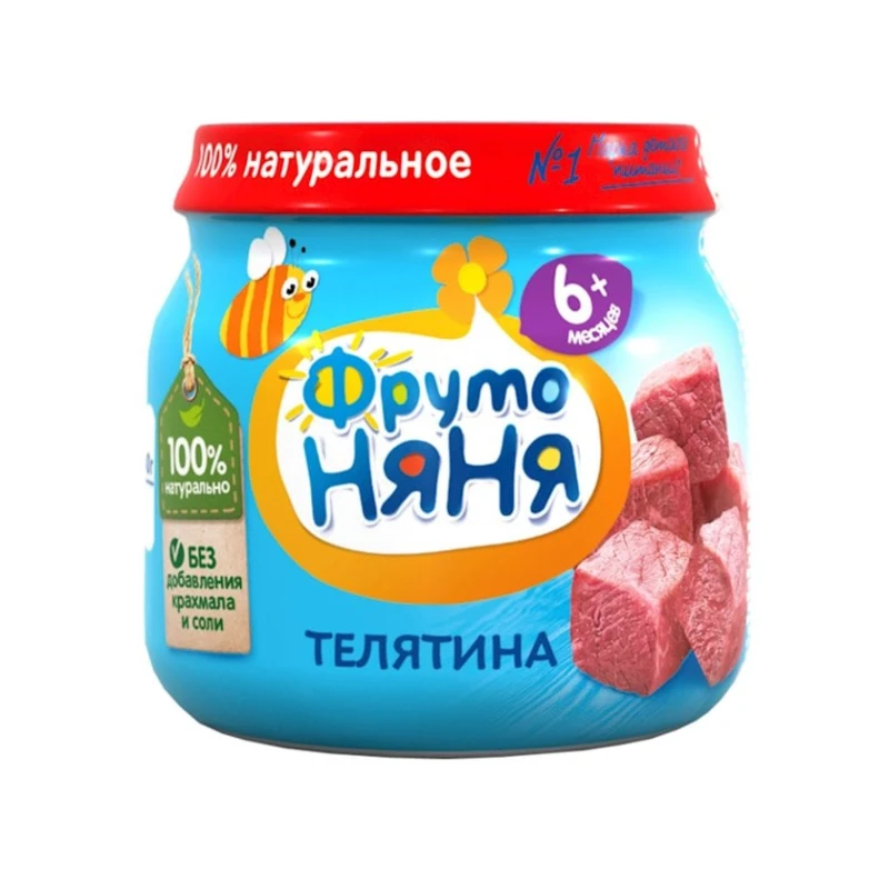 Мясное пюре ФрутоНяня Телятина, 80 г
