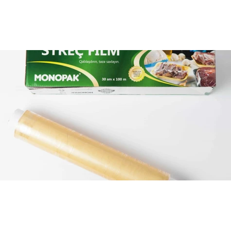 Пищевая стрейч-пленка Monopak, длина 100 м, ширина 30 см