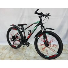 Şəhər velosipedi qatlanan Çin Velosiped 24, 21 sürət, qara yaşıl, əlavə su qabı - BB-837