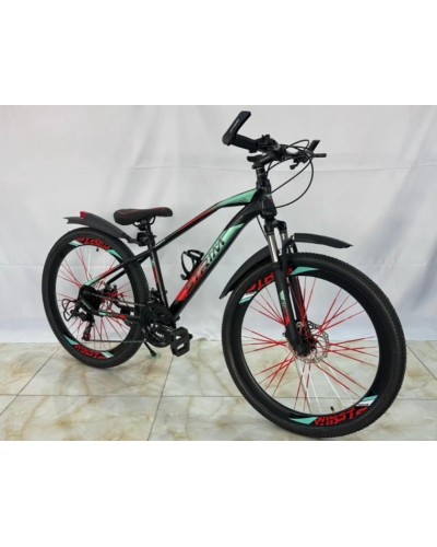 Şəhər velosipedi qatlanan Çin Velosiped 24, 21 sürət, qara yaşıl, əlavə su qabı - BB-837