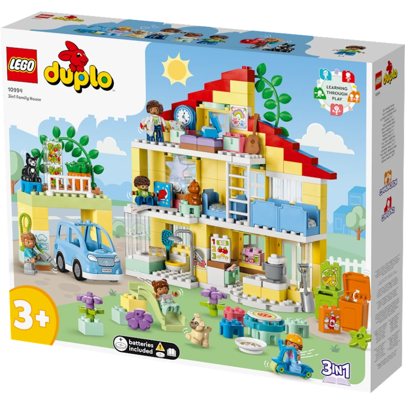 Конструктор LEGO Duplo 3-in-1 Family House 10994, от 3 лет, 218 элементов